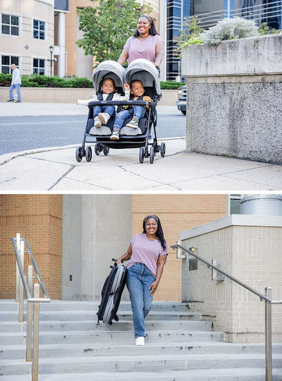 Graco Duorider Steeple Double Stroller Suitable for Newborn Gray 12.1kg