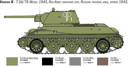 Static Model Tank Scale 1:35 37.3x24.1x6cm