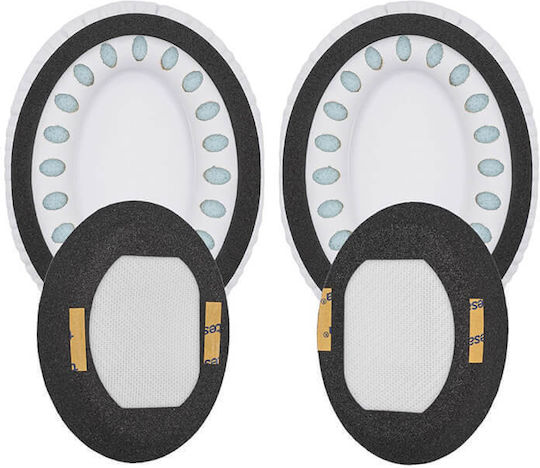 Set 2 Perne Edman pentru Urechi Bose Quietcomfort 35 35 II QC35 QC35 II Spumă cu Memorie Piele Ecologică Albă