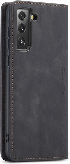 Caseme Brieftasche Leder Schwarz (Galaxy S21 FE 5G)