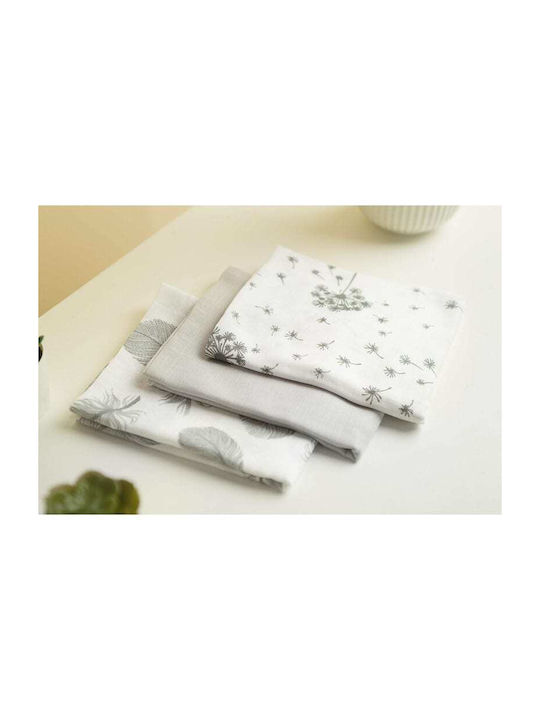 Sensillo Muslin Swaddle Wraps gray Gray 70x80cm. 3pcs
