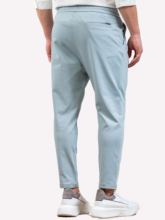 Trousers Elastic in Regular Fit Light Blue