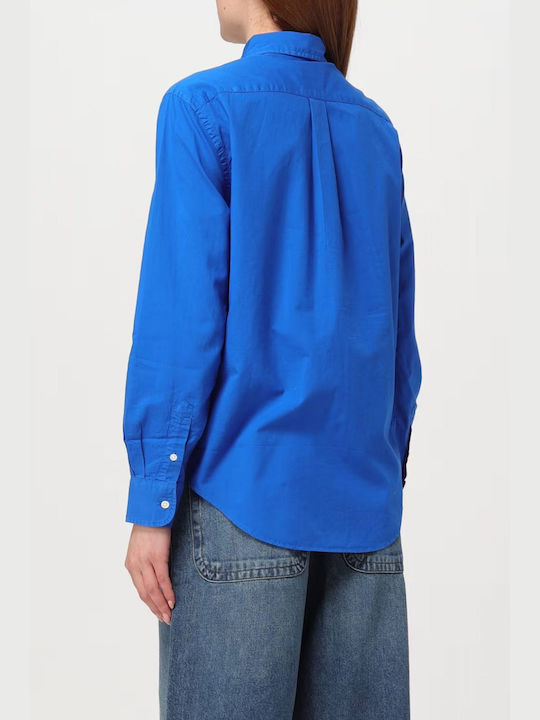 Ralph Lauren Langärmelig Damen Hemd Blue