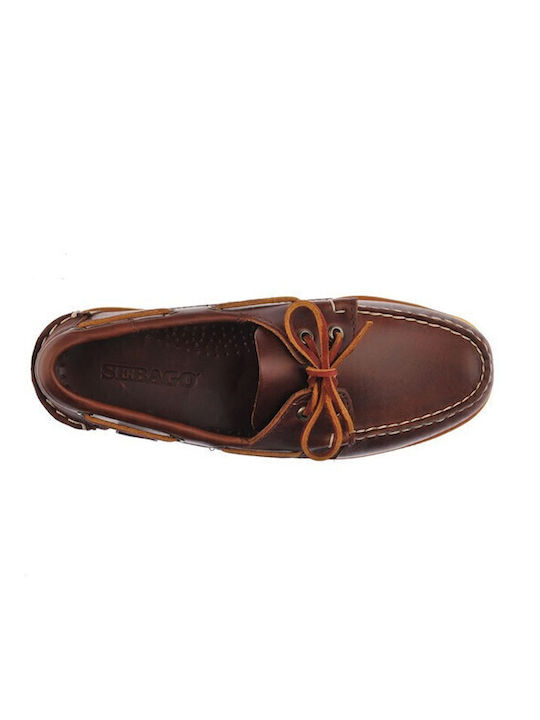 Men's Leather Boat Shoes Brown