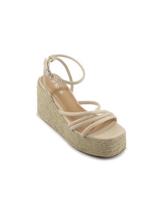 Platform Thin Straps Fshoes H8/769.02 Fshoes Beige