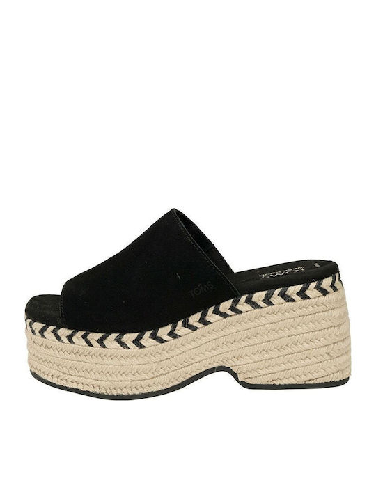 Laila Mule Sandal Καλοκαιρινές Γυναικείες Πλατφόρμες σε Στυλ Παντόφλας Μαύρες