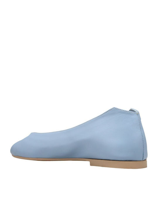 Leather Ballerinas Blue