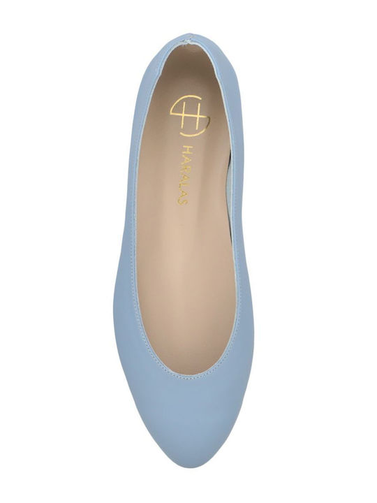 Leather Ballerinas Blue