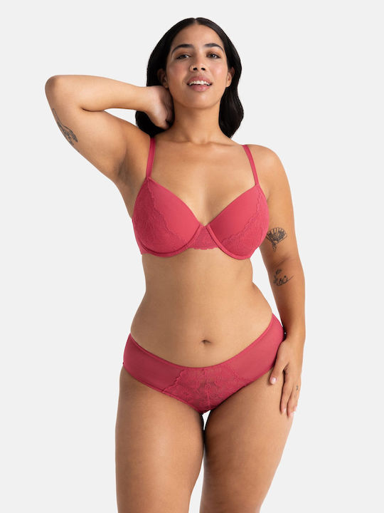 Melanie Demi Coral/ivory Сутиен с Банели 2Pack