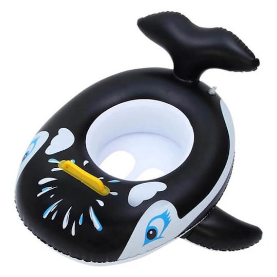Edman Inflatable Swimming Board with Handles 71x66cm Black