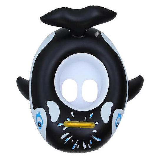 Edman Inflatable Swimming Board with Handles 71x66cm Black