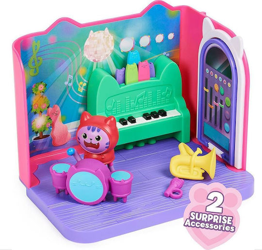 Spin Master Миниатюрна играчка Gabby's Dollhouse 'Daniel James Catnip' Groovy Music Room Deluxe Room Set Многоцветен