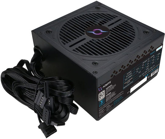 Aqirys Pulsar SI 550W Schwarz Computer-Netzteil Voll verkabelt