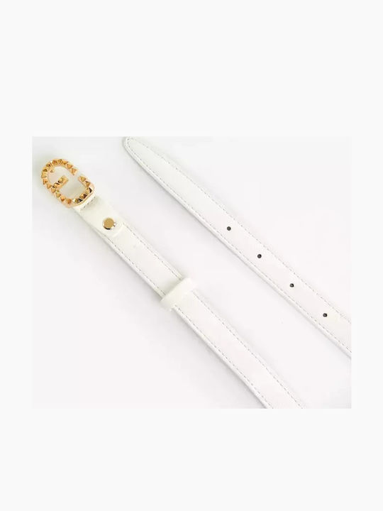 Leather Women's Belt White