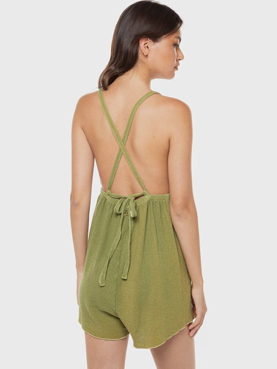 On Vacay Damen Einteiler Shorts Grün