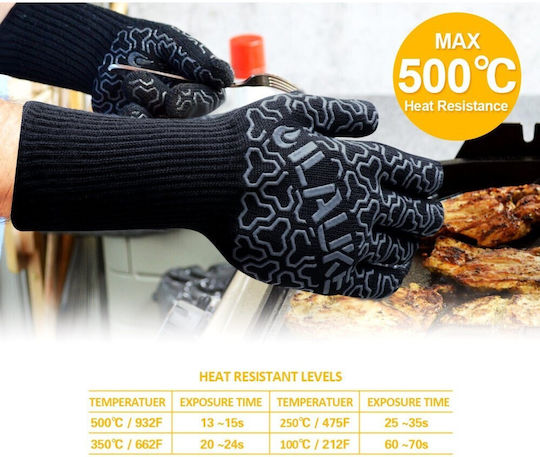 Homewit Set Grillhandschuhe für Barbecue