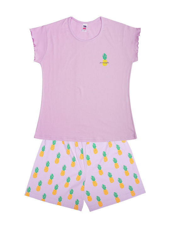 Nina Club Kids Pyjamas Summer Cotton Lila