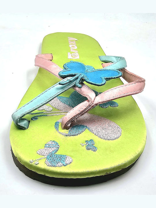 Volga Women's Flip Flops in Green Color