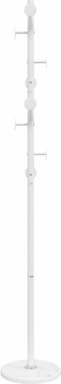 vidaXL Metallic Coat Rack White 29x29x176cm