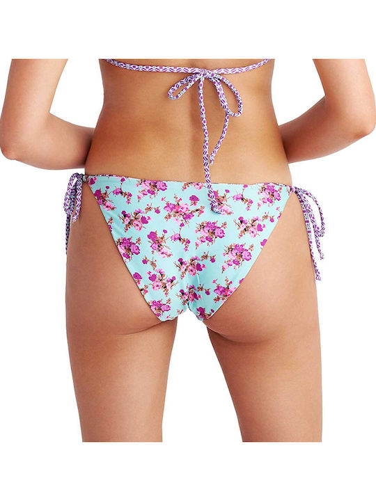 Boho Mix Bikini Slip Mit Schnürung Flieder