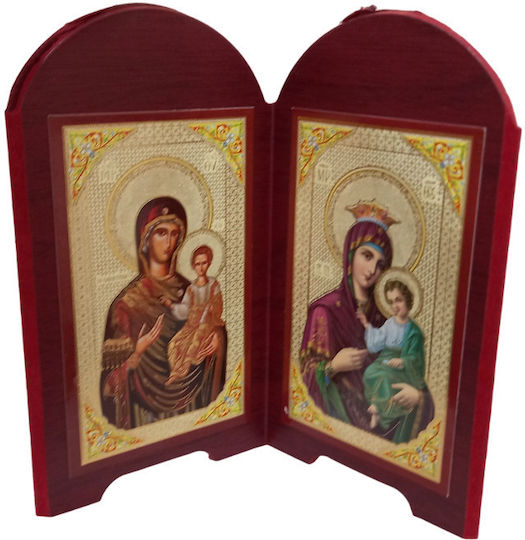 Четирикратно изображение Mdf Аз Дева Мария Христос 30x14cm