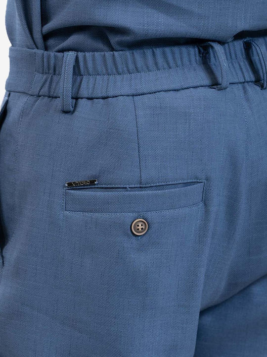 Trousers Elastic in Regular Fit Blue