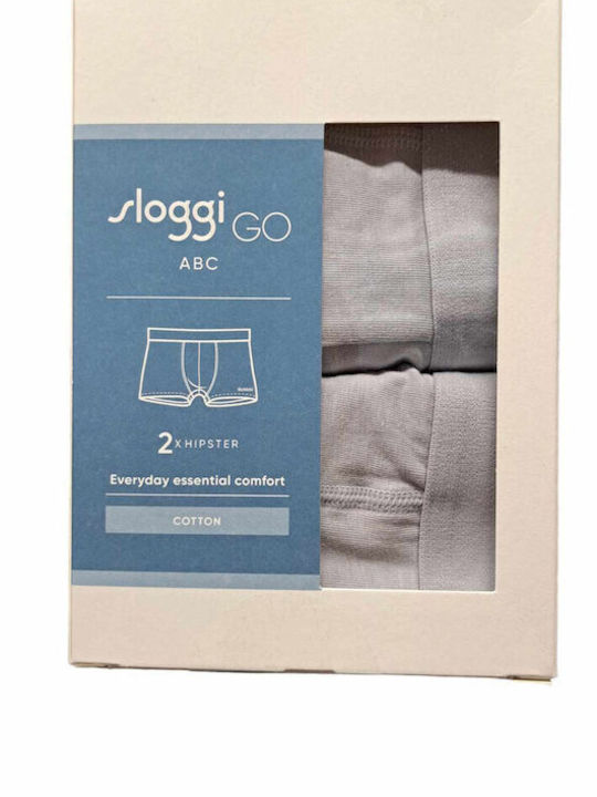 Sloggi Hipster Ανδρικά Μποξεράκια Γκρι 2Pack