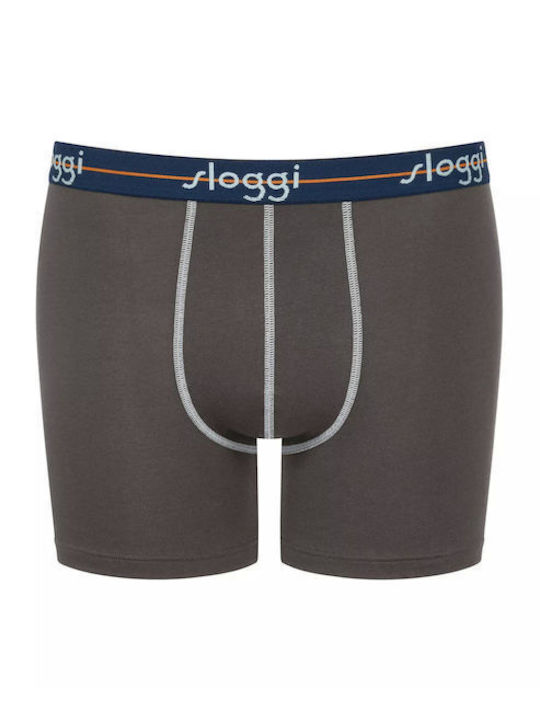 Sloggi Short Boxeri pentru bărbați Blue-brown 2Pachet