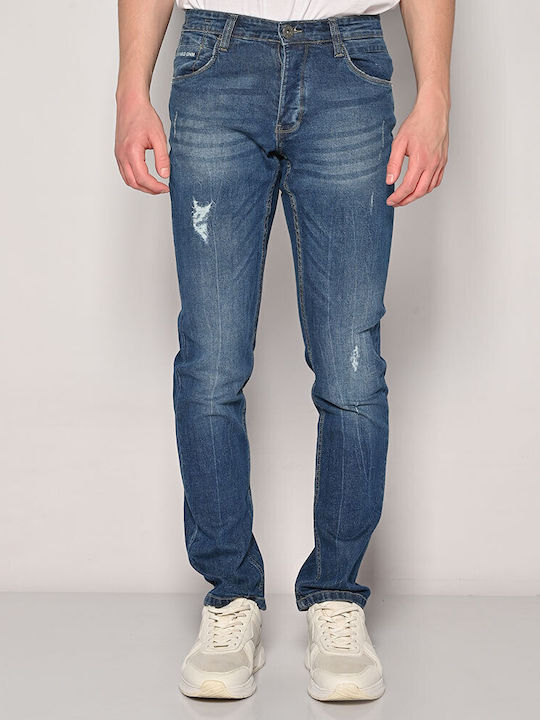 Herren Jeanshosen Elastisch Regular Fit Blau