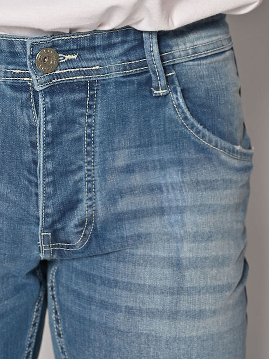 Herren Jeanshosen Elastisch Slim Fit Blau