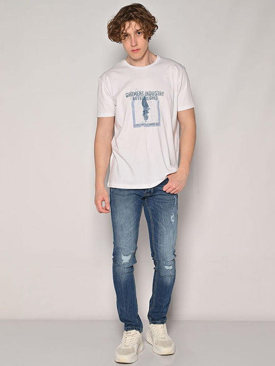 Herren Jeanshosen Elastisches Slim Fit Blau