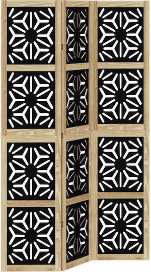 vidaXL Decorativ Paravan Lemn cu 3 Panouri 105x180cm