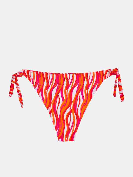 Γυναικείο Μαγιό Slip Plus Size Rock Club Waves Print Μπικίνι Δετό Lycra