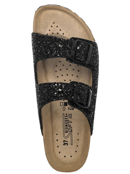 Flache Sandalen für Damen in Schwarz Farbe