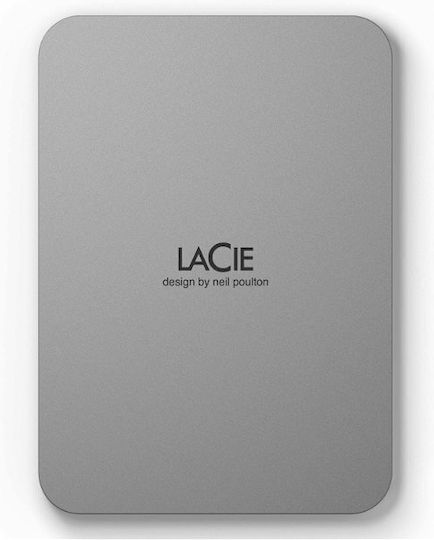 Lacie Mobile Drive v2 USB 3.2 Externe HDD 1TB 2.5" Silber