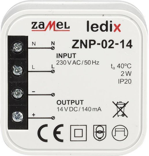 Zamel LED-Netzteil IP20 Leistung 2W mit Ausgangsspannung 14V