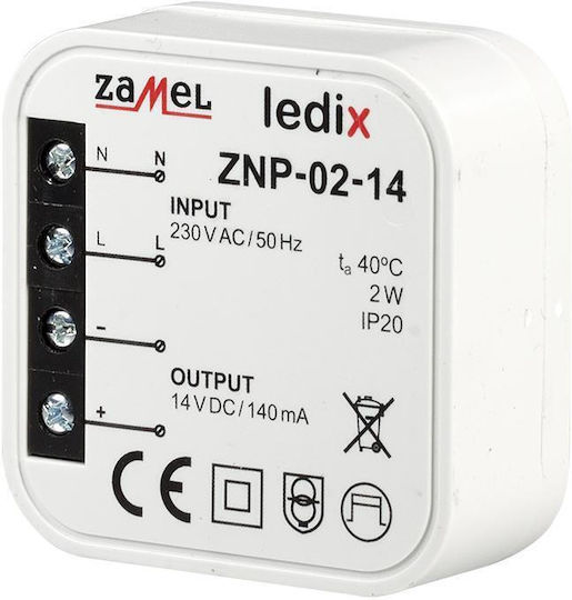 Zamel LED-Netzteil IP20 Leistung 2W mit Ausgangsspannung 14V