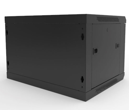 Adastra Wall Mounted Rack Cabinet 6U 60x45x36.7cm Black 953.506UK