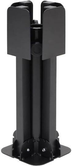 vidaXL Klappbar Schirmständer aus Metall Black 38x38x41cm