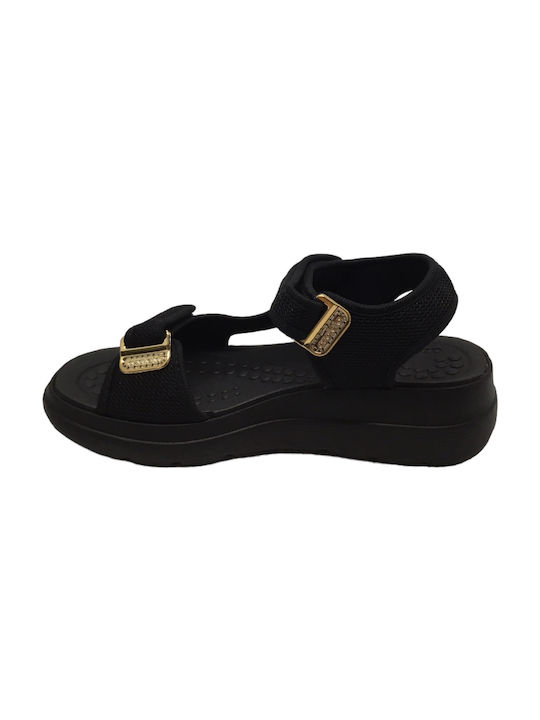 Azaleia Women's Flat Sandals Anatomic in Black Color