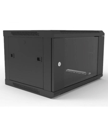 Adastra Wall Mounted Rack Cabinet 6U 60x45x36.7cm Black 953.506UK