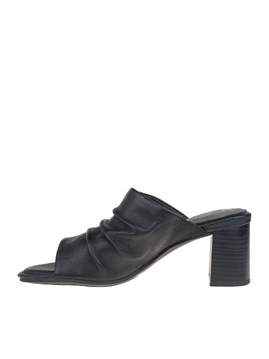 Tamaris Comfort 8-87200-42 001 Black Leather Women's Mules