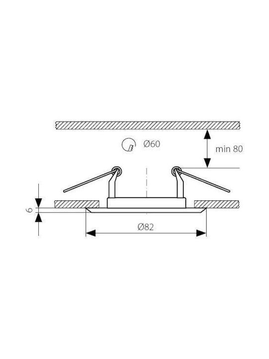 Kanlux Frame for Spot GX5.3 Gray 8.2x8.2cm. 1pcs