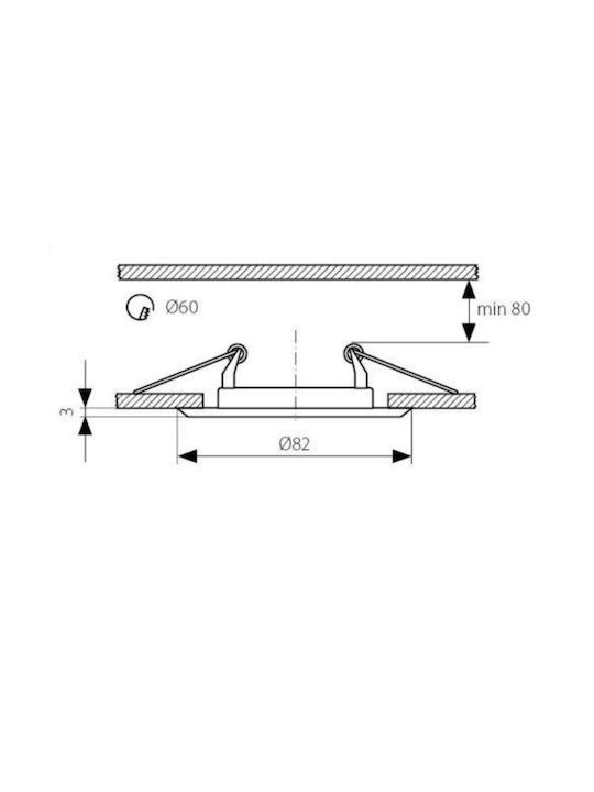 Kanlux Frame for Spot GX5.3 Gray 8.2x8.2cm. 1pcs
