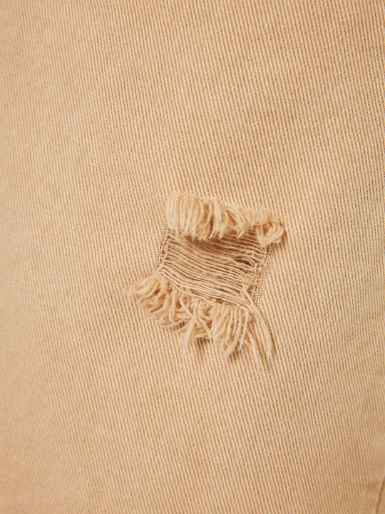 Damen Bermuda Jean Creme