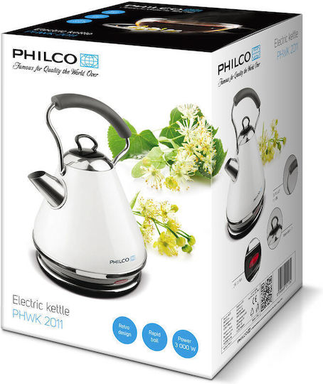 Philco Βραστήρας 1.7lt 3000W Λευκός