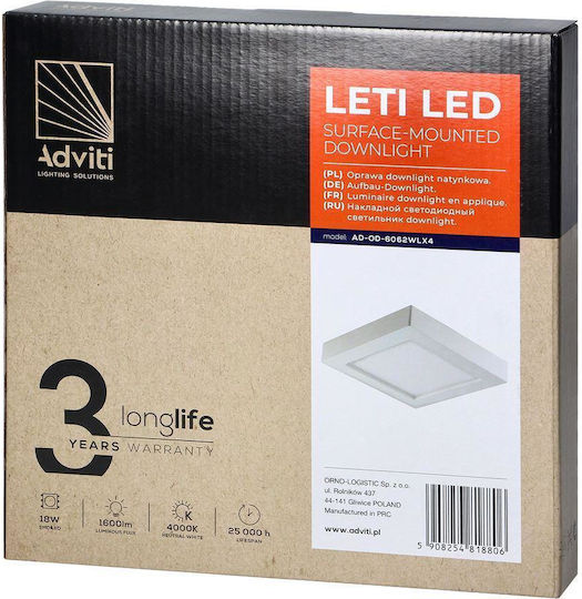Adviti LED Panel 18W Adviti LED Panel 18W