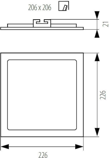 Kanlux LED Panel 18W 22.6x22.6εκ.
