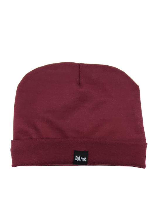 Beanie Unisex Σκούφος Πλεκτός σε Μπορντό χρώμα