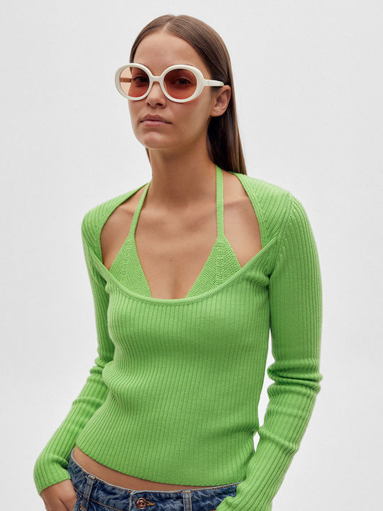 Etnia Barcelona Audrey Sunglasses Λευκά with Acetate Frame & Pink Lens